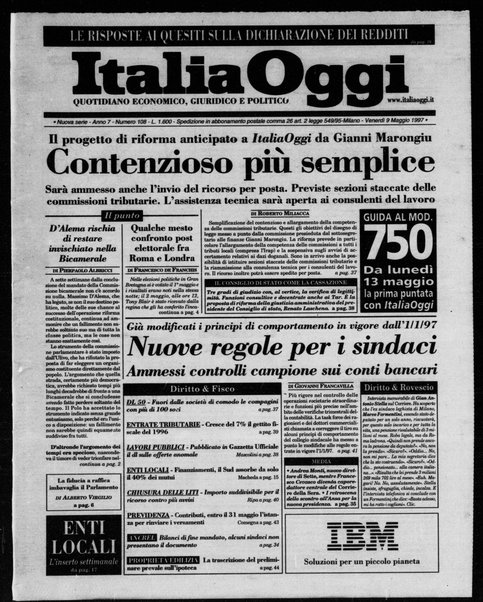 Italia oggi : quotidiano di economia finanza e politica